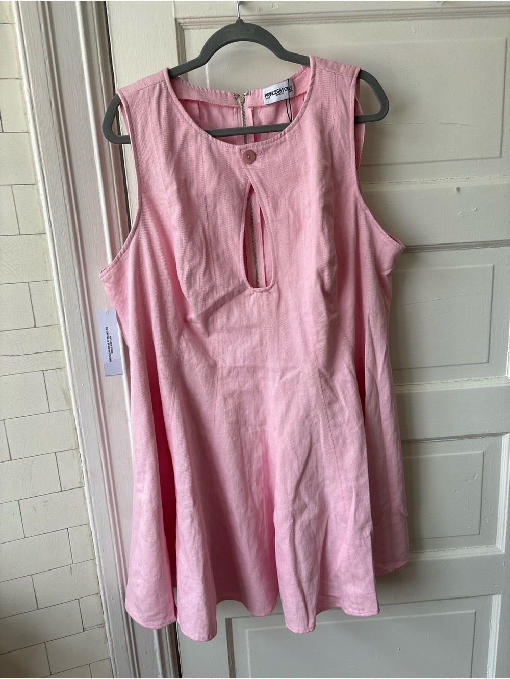 Princess Polly precedence denim dress pink 18